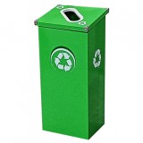 三色不銹鋼分類垃圾桶投放點